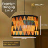 Printed Bamboo Shade (PB-01), Ceiling Mount
