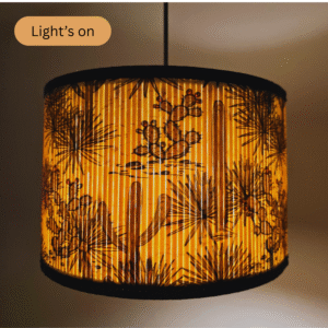 Printed Bamboo Shade (PB-05), Ceiling Mount