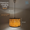 Printed Bamboo Shade (PB-06), Ceiling Mount