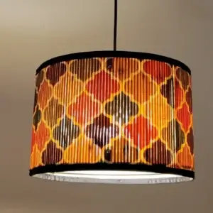 Printed Bamboo Shade (PB-08), Ceiling Mount