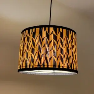 Printed Bamboo Shade (PB-09), Ceiling Mount