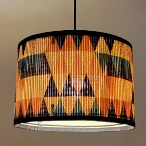 Printed Bamboo Shade (PB-01), Ceiling Mount