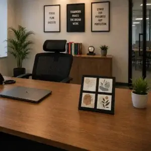 1 4-Piece Custom Photo Set with Matte Black Stand