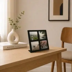3 4-Piece Custom Photo Set with Matte Black Stand