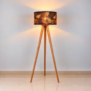 Floral Art Tripod Floor Lamp