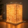 Folk Geometric Square Lampshade