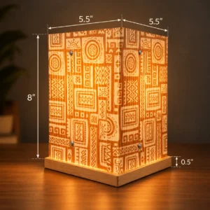 Folk Geometric Square Lampshade