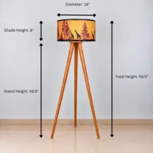 Landscape Art Tripod Floor Lamp