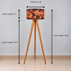 Tropical Art Tripod Floor Lamp