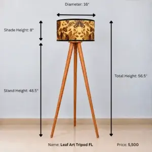 Leaf Art Tripod Floor Lamp