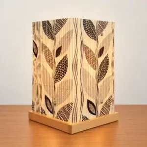 Leaf Pattern Square Lampshade